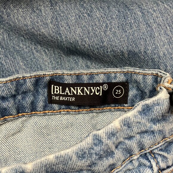 BLANK NYC Baxter Rib Cage Ripped High Waist Crop Five Pocket Jeans Size 25 - Picture 7 of 12